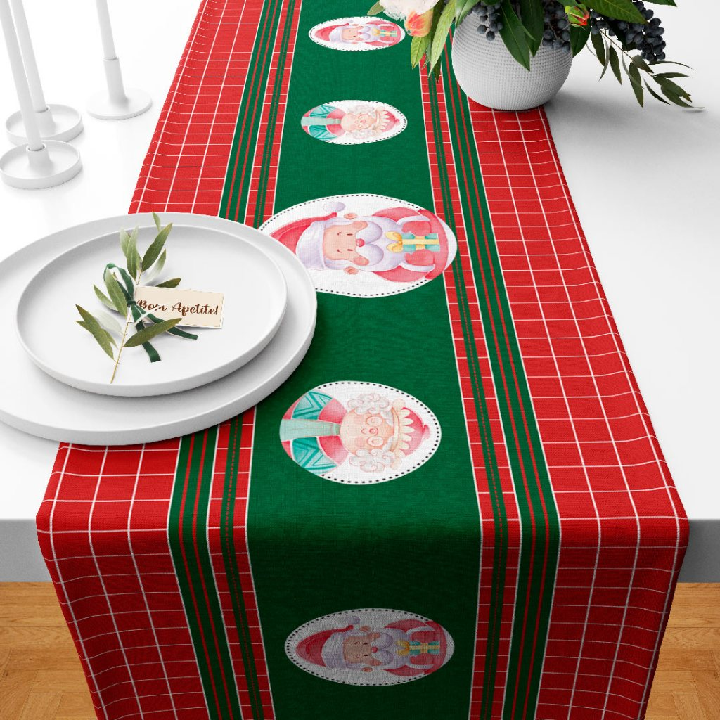 Trilho Caminho de Mesa Natalino Decorativo Feliz Natal 110x35cm ENVIO RÁPIDO e FABRICAÇÃO PRÓPRIA!
