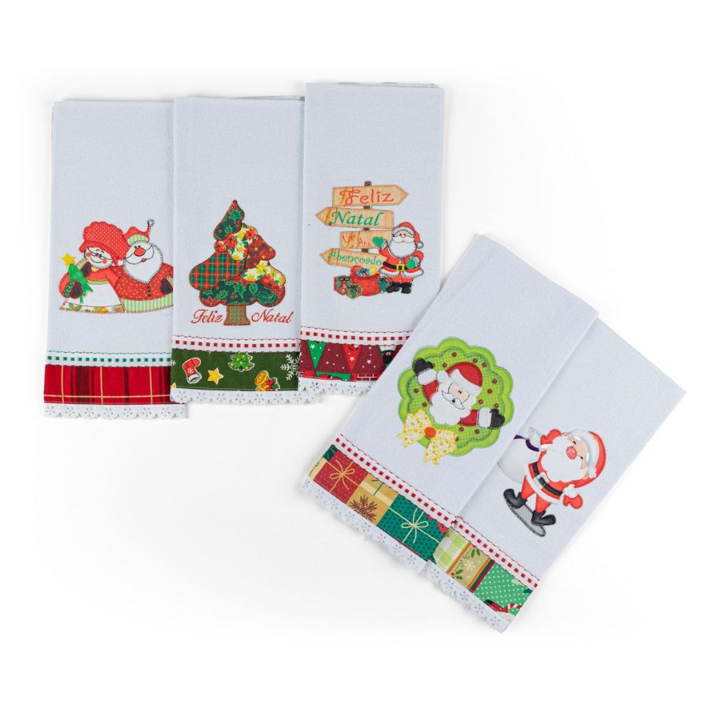 KIT DE PANO DE PRATO 100% ALGODÃO