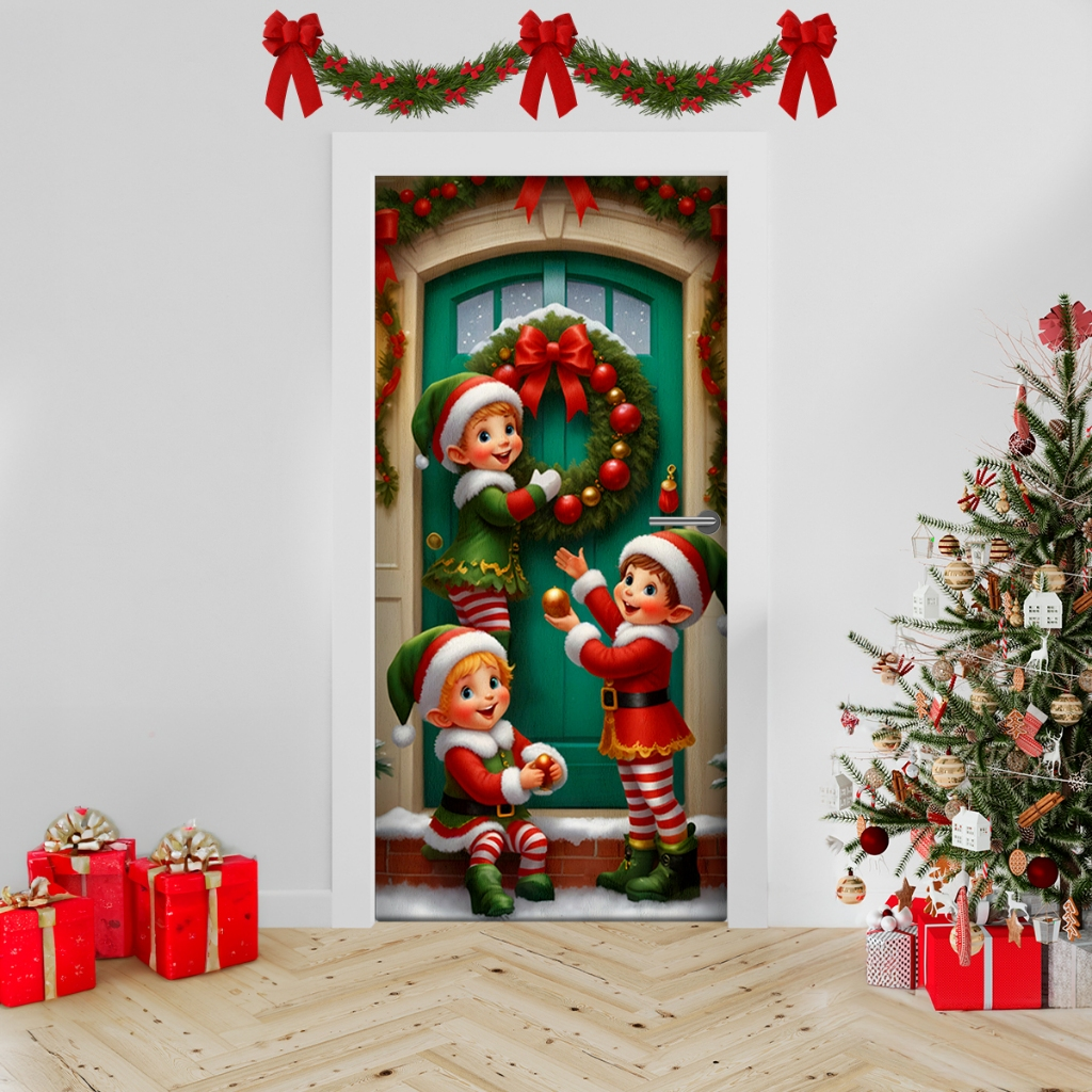 CAPA DECORATIVA DE NATAL PARA PORTA