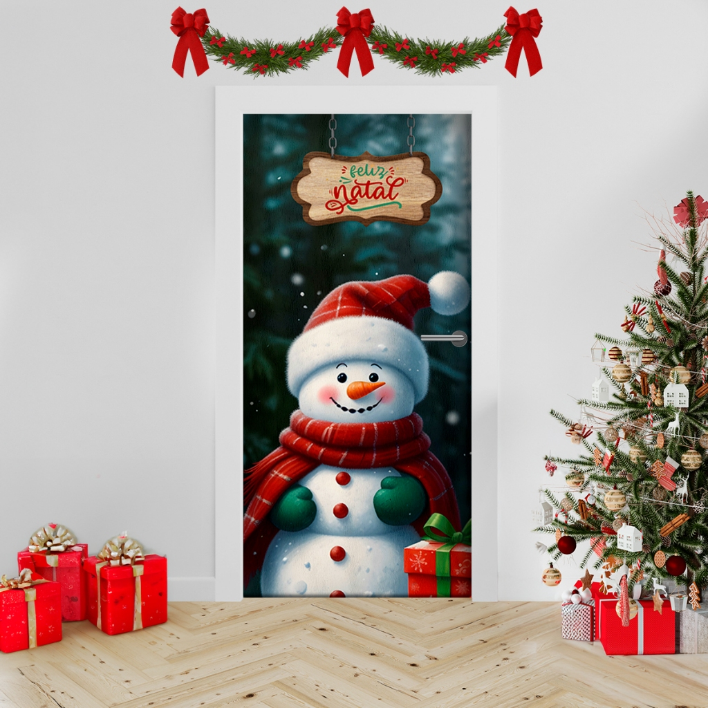 CAPA DECORATIVA DE NATAL PARA PORTA