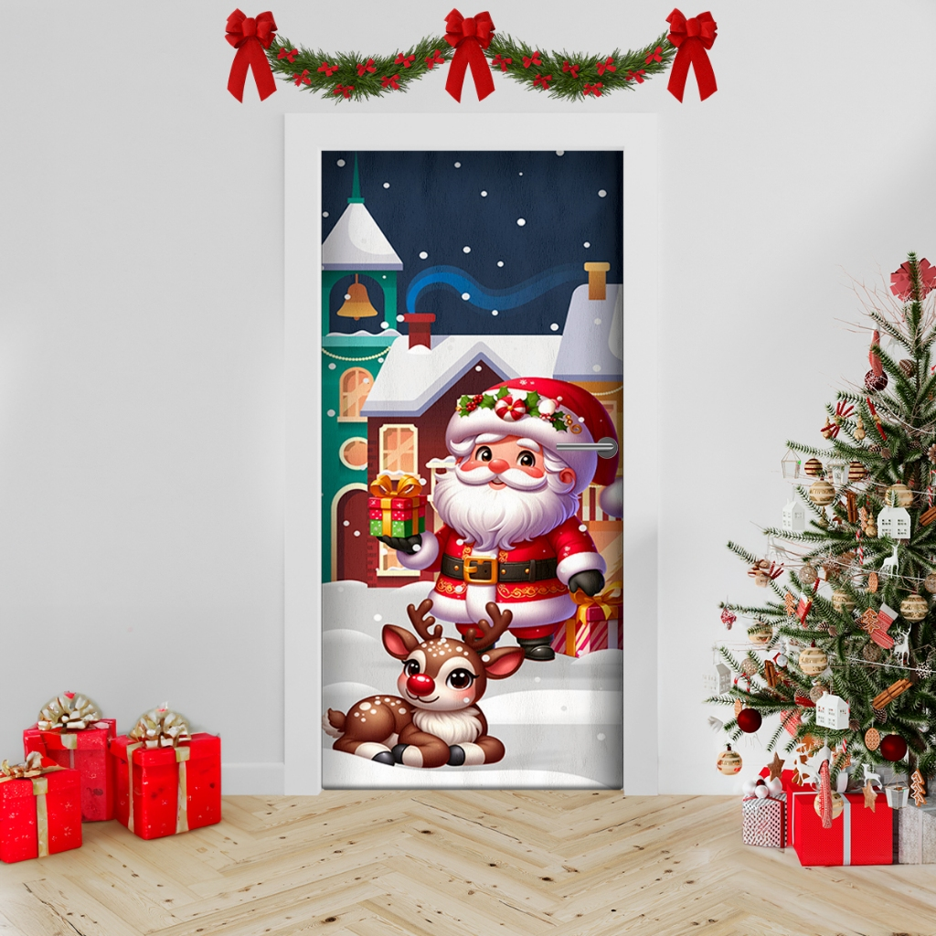 CAPA DECORATIVA DE NATAL PARA PORTA