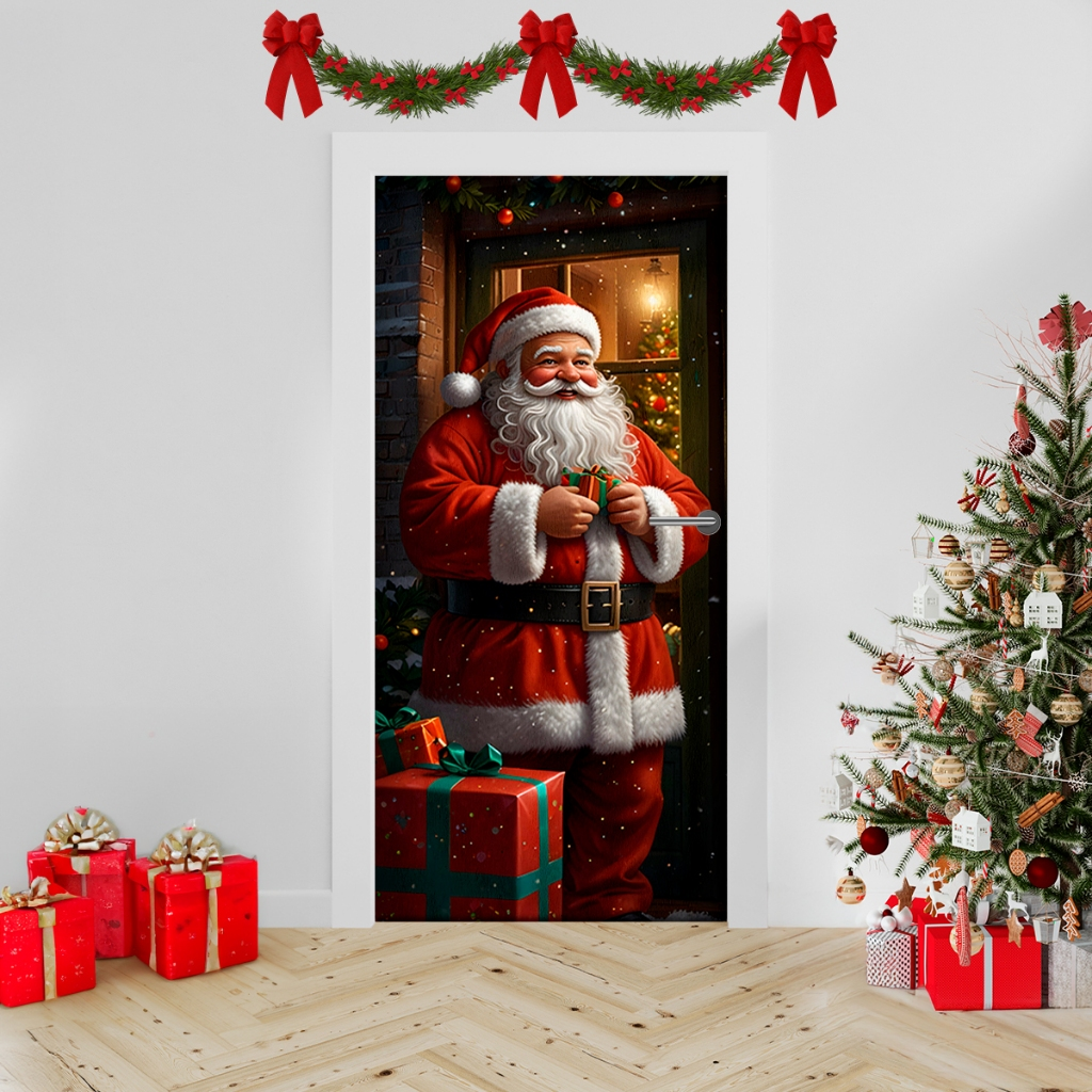 CAPA DECORATIVA DE NATAL PARA PORTA