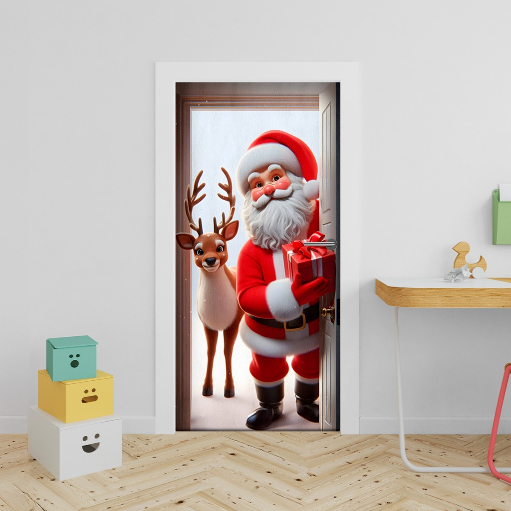 CAPA DECORATIVA DE NATAL PARA PORTA