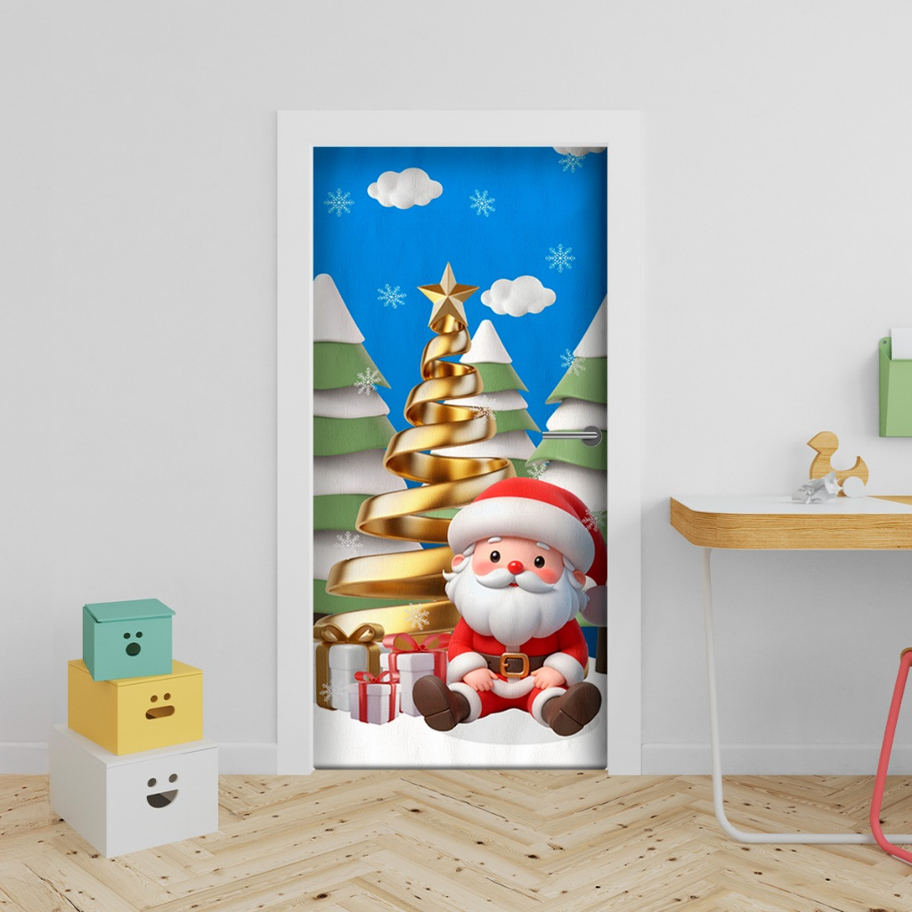 CAPA DECORATIVA DE NATAL PARA PORTA