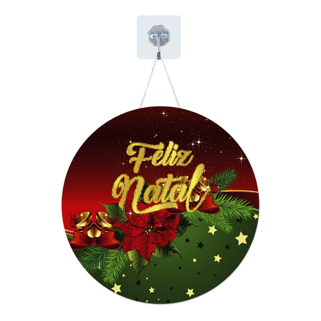 GUIRLANDA PLACA DE NATAL EM MDF