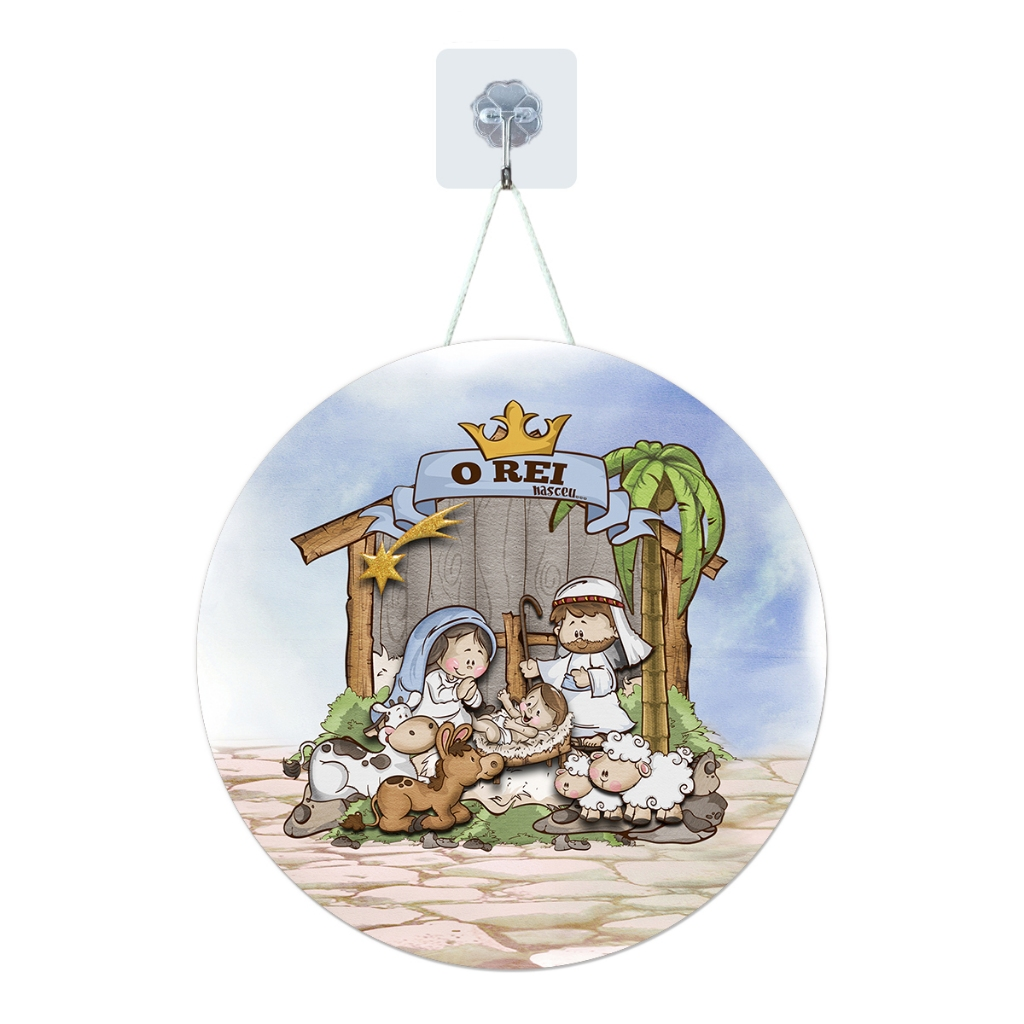 GUIRLANDA PLACA DE NATAL EM MDF