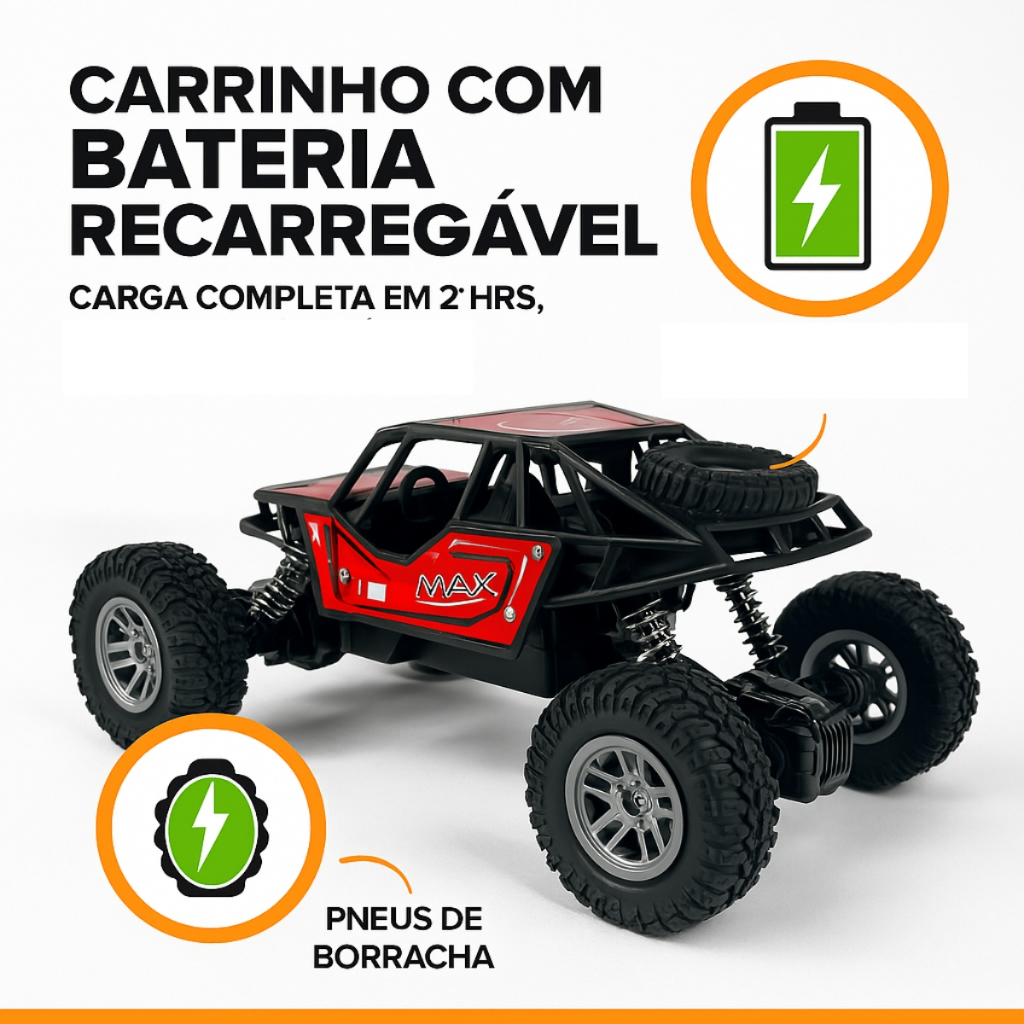 Carrinho Controle Remoto Brinquedo Off Road