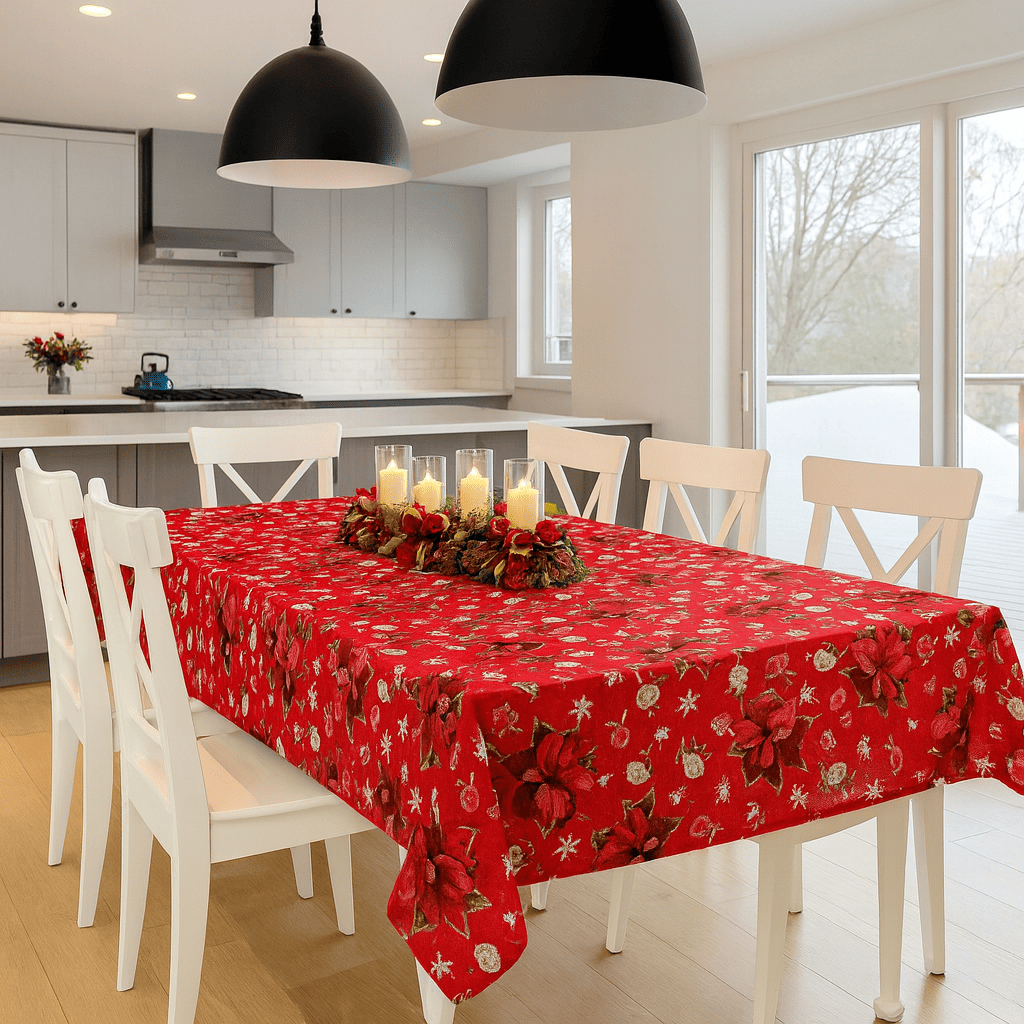 Toalha Mesa Natalina 5 Metros Natal Família Final De Ano Novo Tecido Oxford Premium