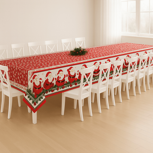 Toalha Mesa Natalina 5 Metros Natal Família Final De Ano Novo Tecido Oxford Premium