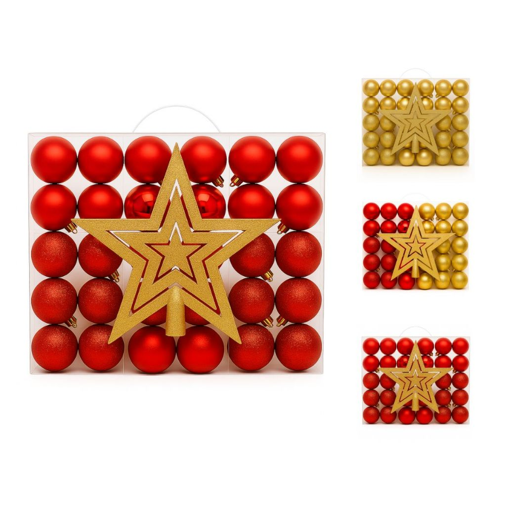 BOLAS DE NATAL LISAS, MISTAS E GLITTER