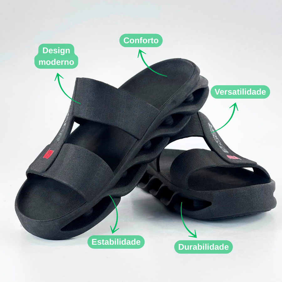 Chinelo Nuvem Masculino Grafite Slide Sola Anatômica Super Leve Macio Flexível Confortável Sandália