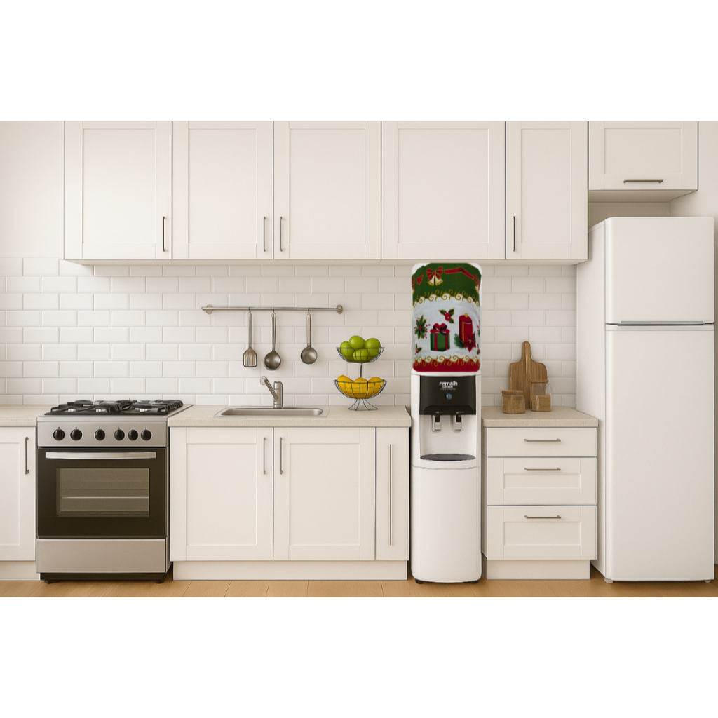 capa galão de água 20L estampa natalina acabamento com viés