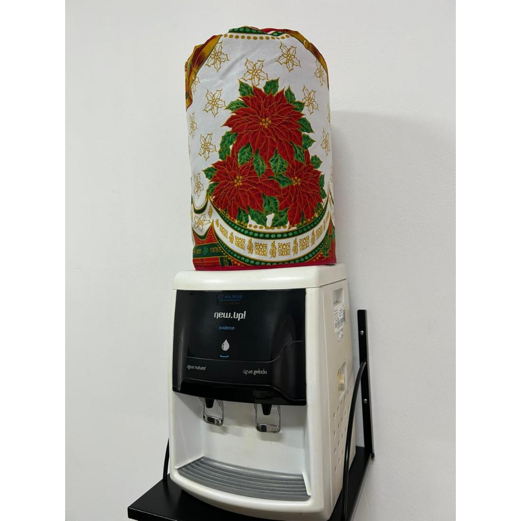 capa galão de água 20L estampa natalina acabamento com viés