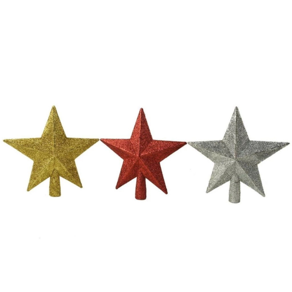 ESTRELA DE NATAL COM GLITTER