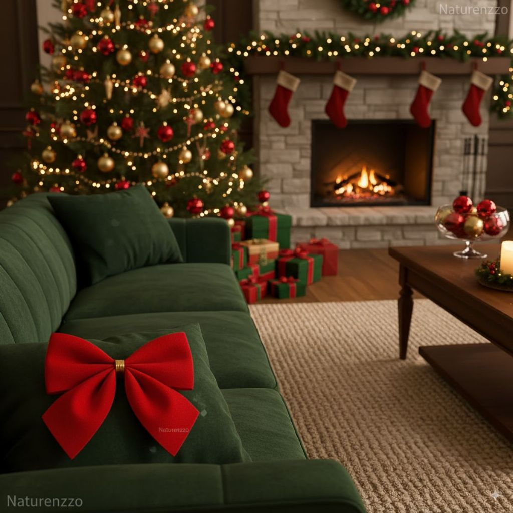 Kit 24 Laços De Natal Lacinho Enfeite Pendente Árvore Natal Dourado Vermelho Sortidos Decoração