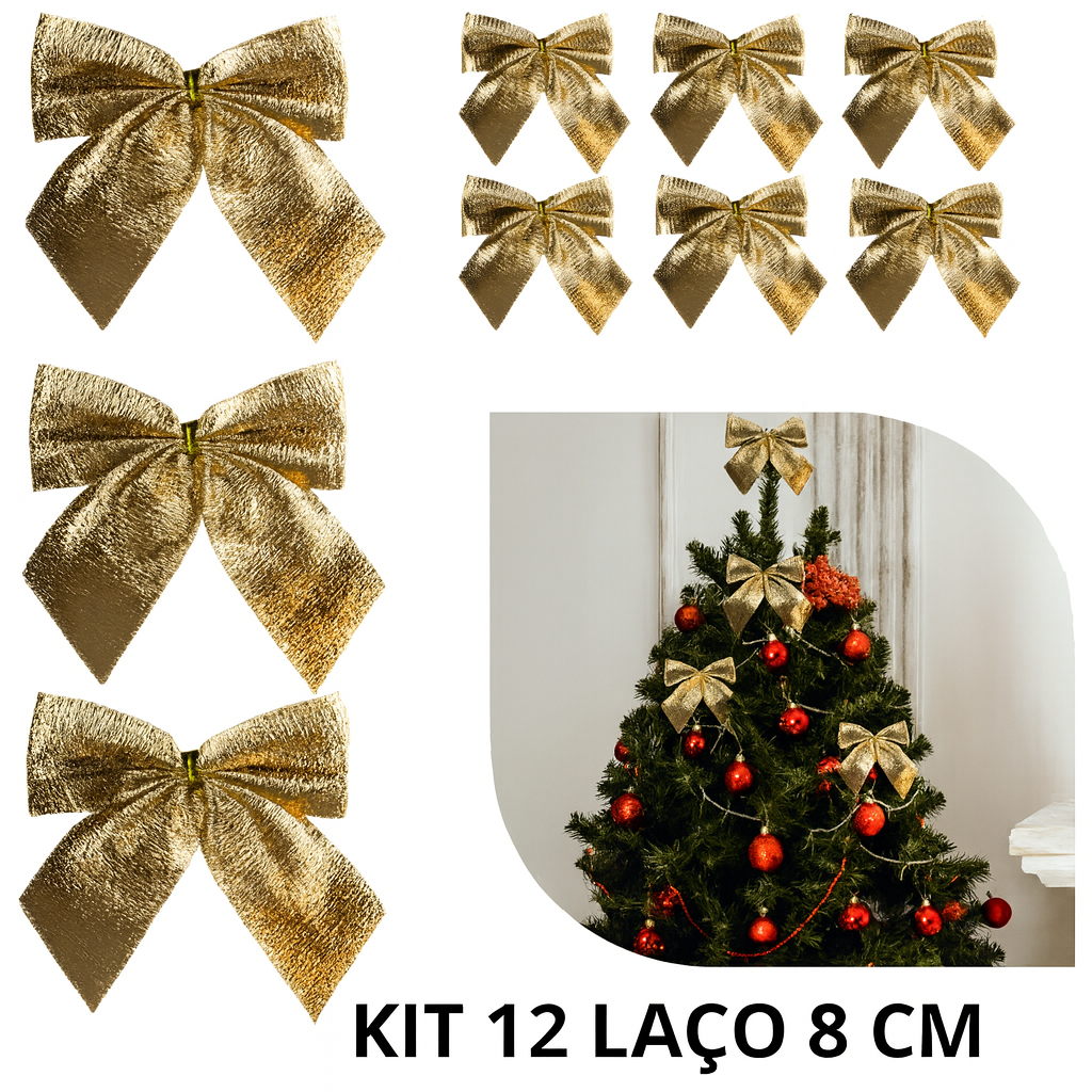 LAÇOS PARA ÁRVORE DE NATAL- KIT 12