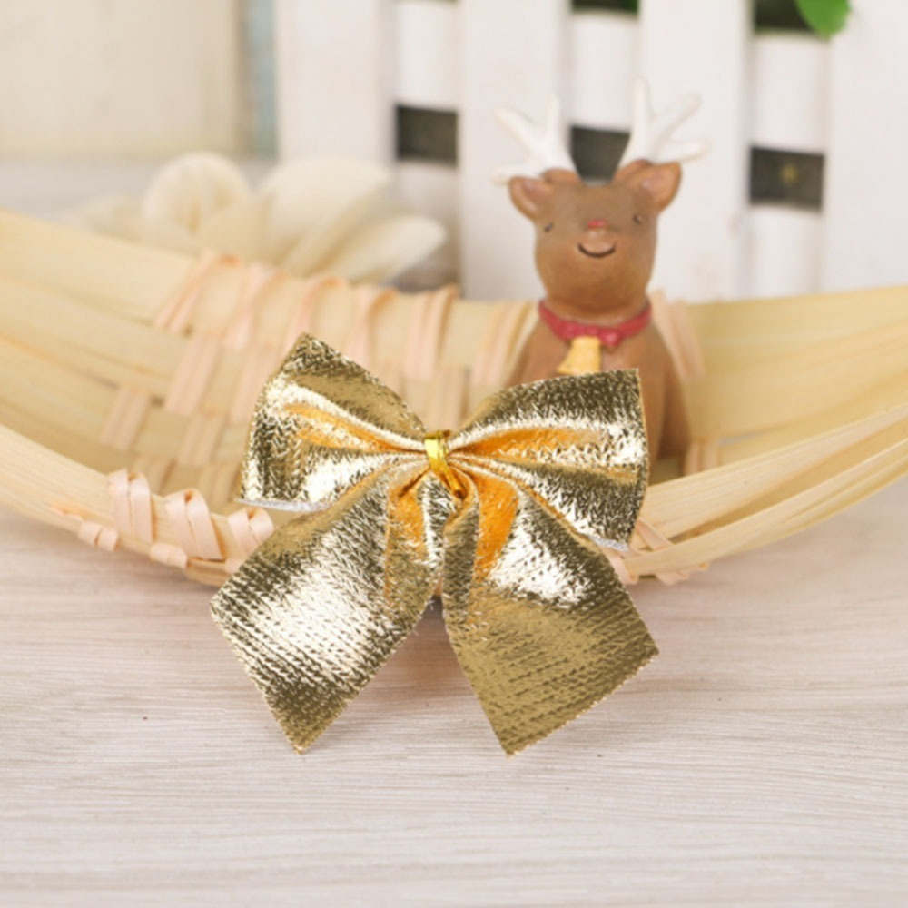 Kit 24 Laços De Natal Lacinho Enfeite Pendente Árvore Natal Dourado Vermelho Sortidos Decoração