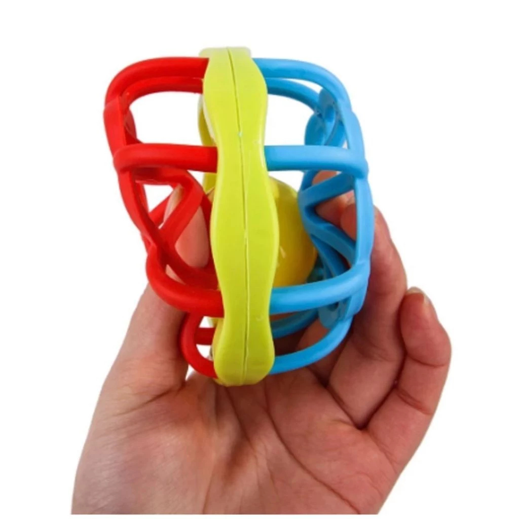 Kit Brinquedo Bebe Chocalho Mordedor Silicone Macio Bola Colorida 8 Peça Menina e Menino Móbile