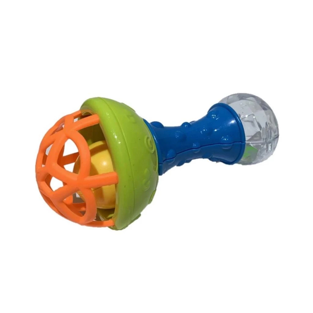 Kit Brinquedo Bebe Chocalho Mordedor Silicone Macio Bola Colorida 8 Peça Menina e Menino Móbile