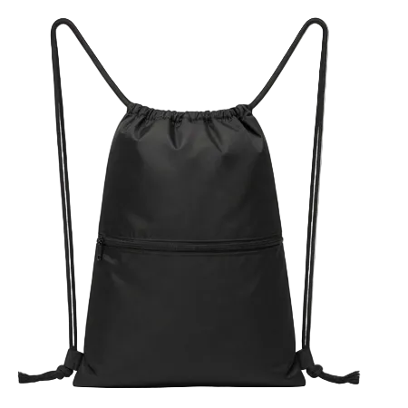 Mochila Bolsa Sacola Academia Esportiva Futebol Impermeável Preta com Zíper - 15 Litros Nylon