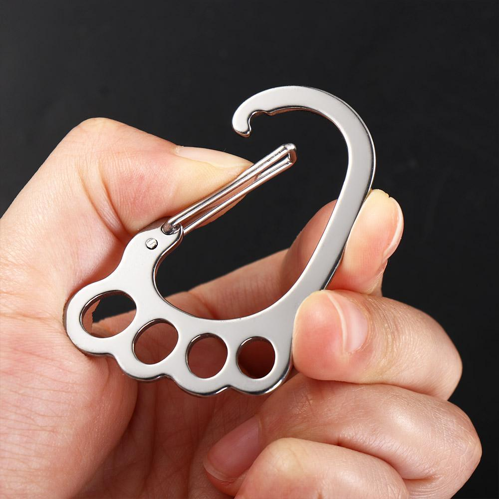 SEIFINI Chaveiro De Pés Grandes De Metal Com 4 Chaveiros , Leve , Durável , Pendurado Na Cintura , Clipe Para Chave De C