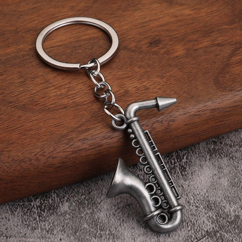 Chaveiro De Metal KBOX , Mini Instrumentos De Saxofone De Liga De Zinco , Três Tipos Brinquedos Pingente De Carro