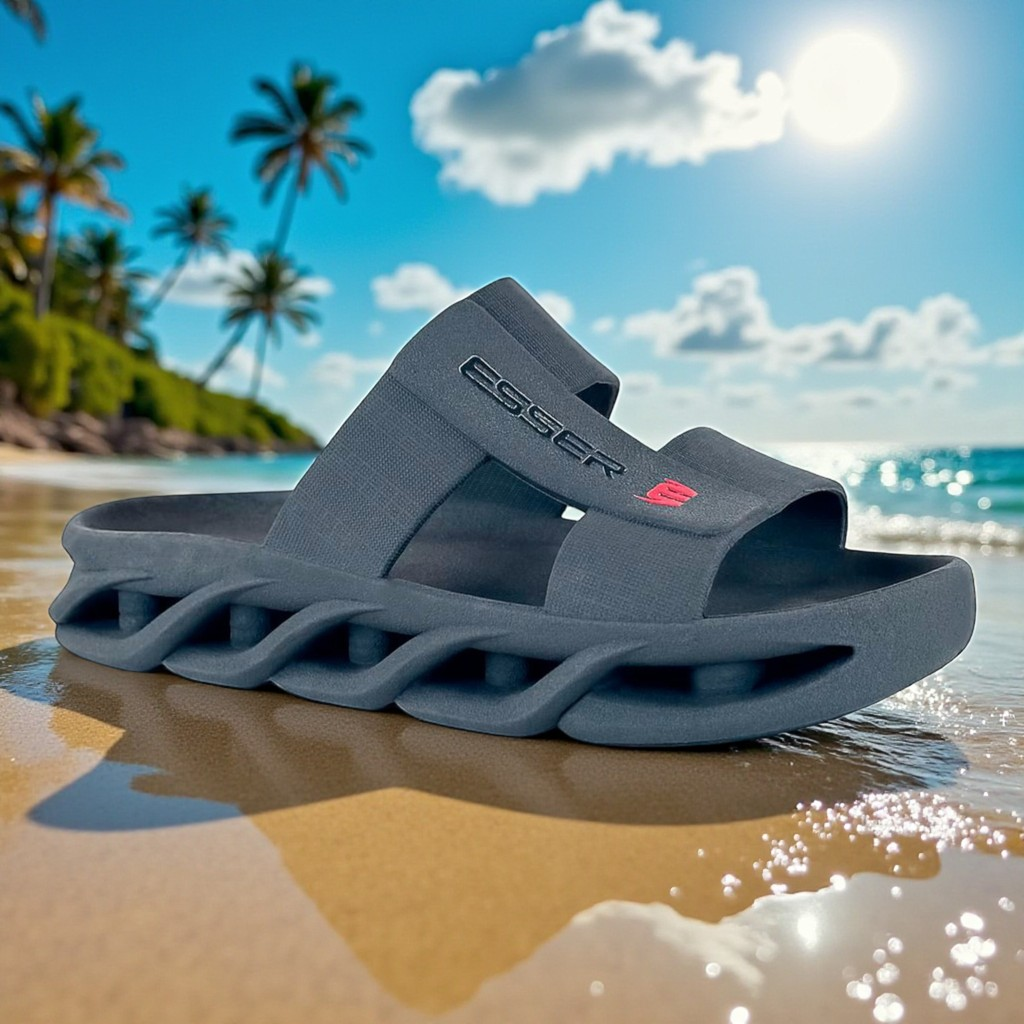 Chinelo Nuvem Masculino Grafite Slide Sola Anatômica Super Leve Macio Flexível Confortável Sandália