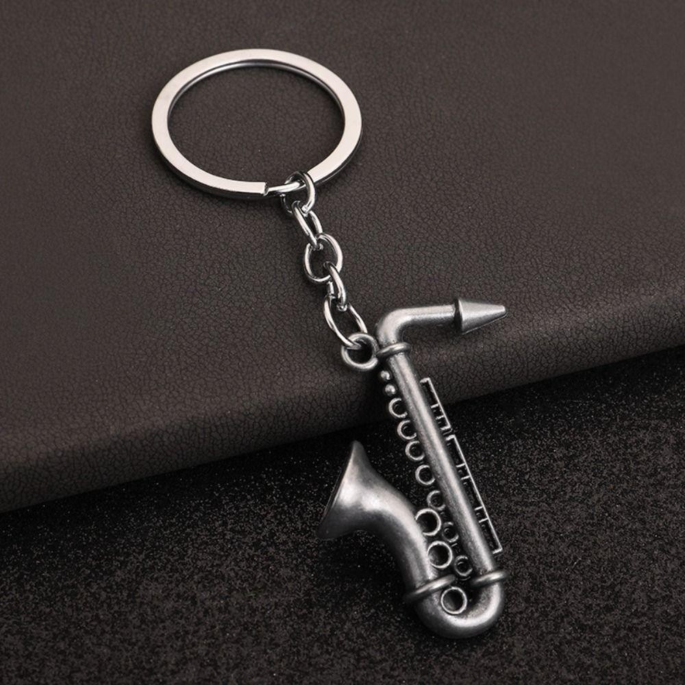 Chaveiro De Metal KBOX , Mini Instrumentos De Saxofone De Liga De Zinco , Três Tipos Brinquedos Pingente De Carro