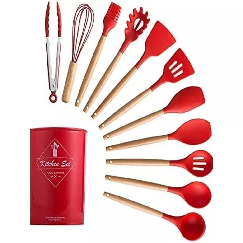 JOGO DE COZINHA KIT 12 PEÇA SILICONE