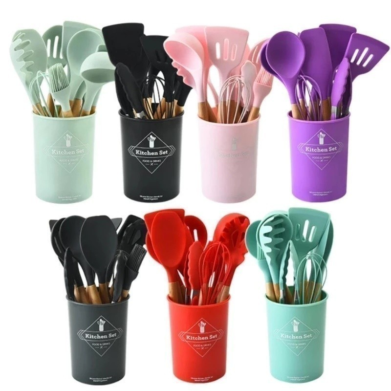 JOGO DE COZINHA KIT 12 PEÇAS SILICONE